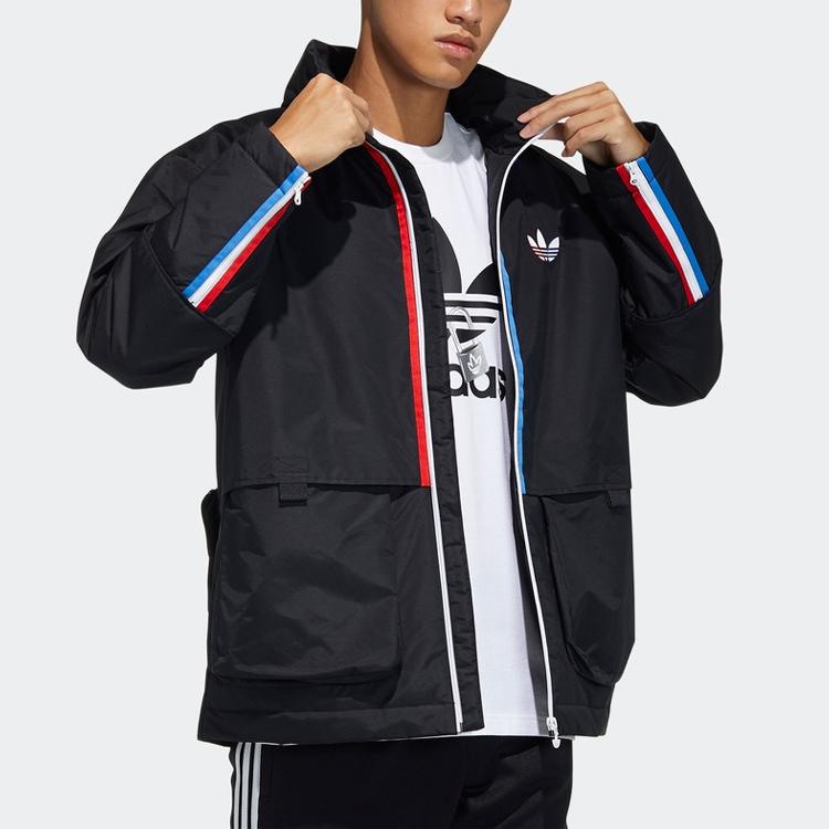 Adidas Originals Adicolor Colorblock Zip Jacket With Print Detail Men Jacket Black GP1872