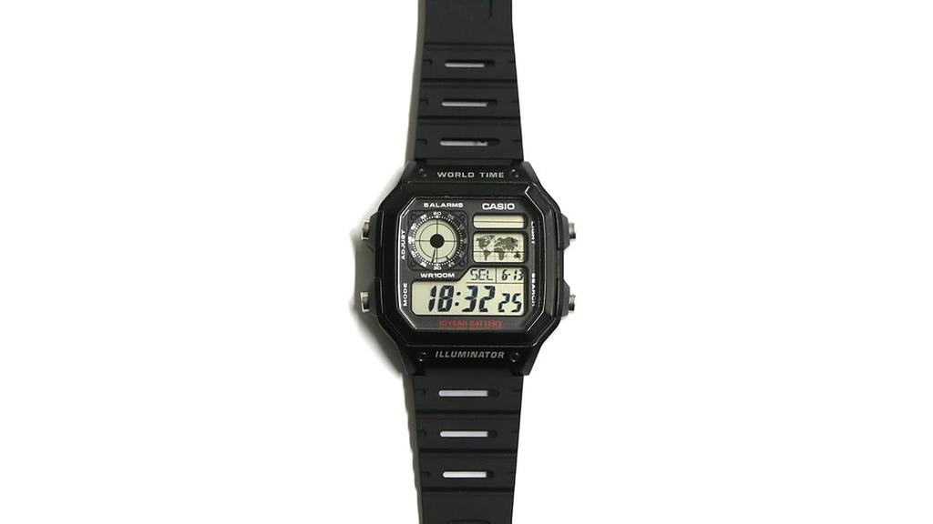Casio AQS810W S800W SGW 300H 400H AE 1000 1300 1200 и т.д. Совместимый сменный ремень 18 мм резиновый [SOUBI] W-218 ca-023 (черный)