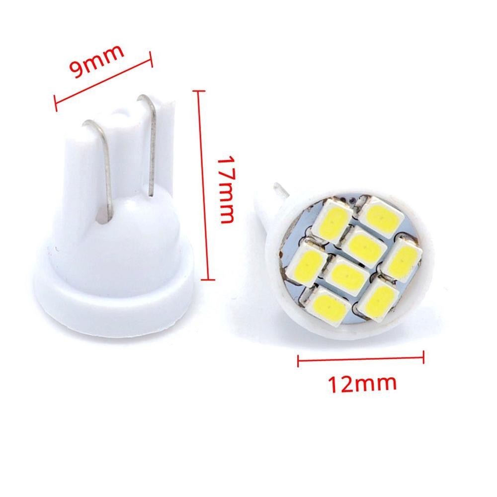 10X T10 1206 8Led Автомобильный светодиодный внутренний свет 194 168 192 W5W 3020 Автоматическое клиновое освещение DC 12 В Лампа номерного знака ParkingTail Light
