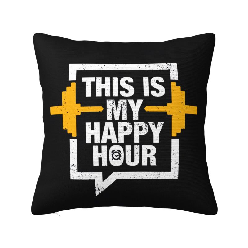 Bodybuilding Gym Throw Pillow Case cm Sofa Fitness Muscle Cushion Cover Soft Polyester Pillowcase Doublesided Printing