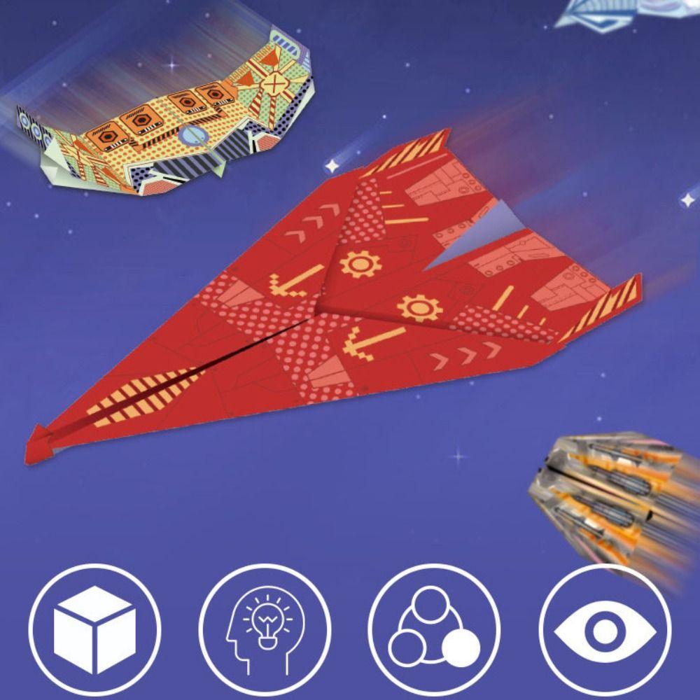 Набор для оригами из бумажных самолетов. Обучение искусству. Универсальная игрушка-самолет из бумаги. Взаимодействие родителей и детей.