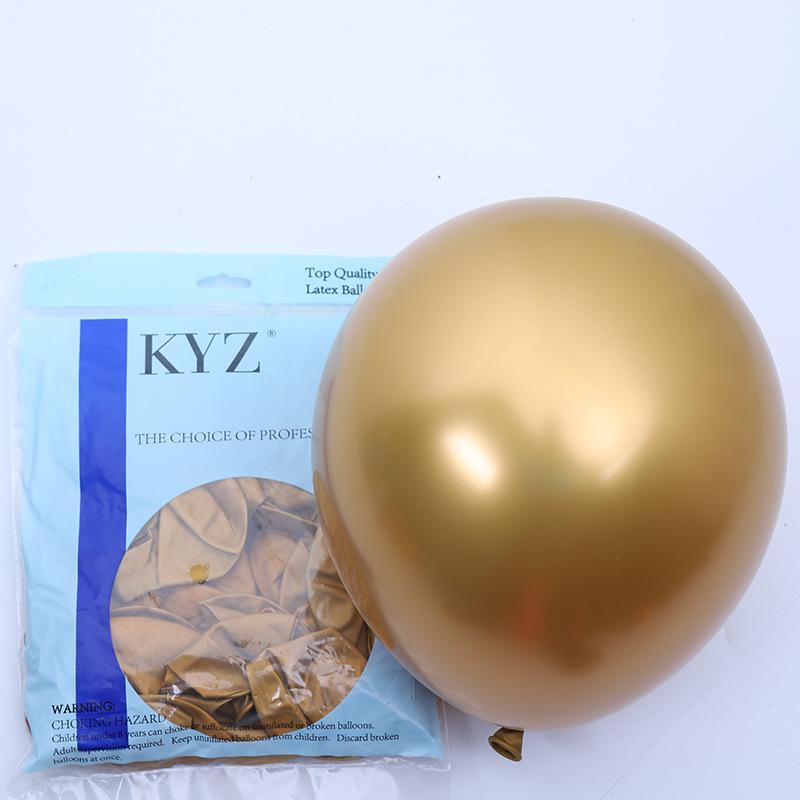 10 шт. металлических латексных шаров 5/10/12/18/36 дюймов, комбинированные шары с конфетти, свадебные, с днем рождения, украшения для вечеринки, утолщенные шары