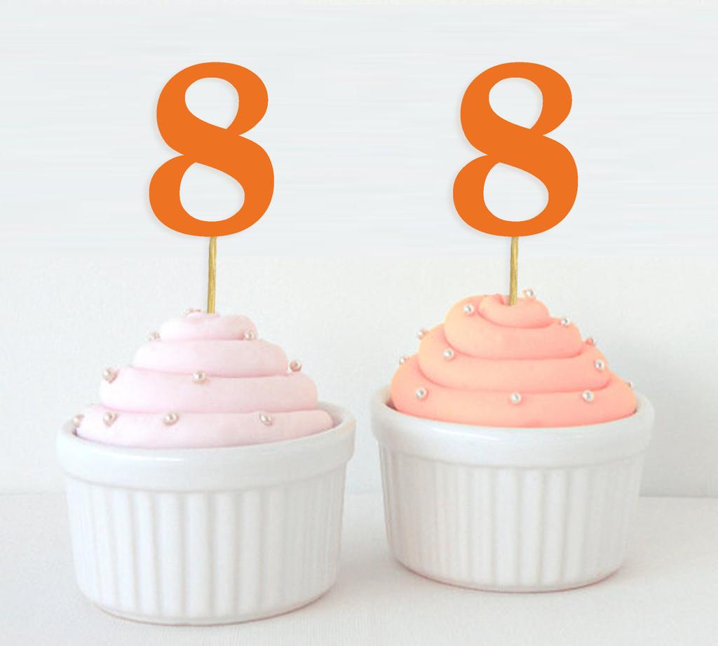 Дарлинг Сувенир| Ботворезы для кексов с номером 8 на день рождения | Украшения для десерта на день рождения, годовщину, упаковка