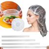 100Pcs Disposable Shower Caps Hotel Plastic Waterproof Headgear Women Transparent Beauty Hair Dye Salon Caps Elastic Bath Cap