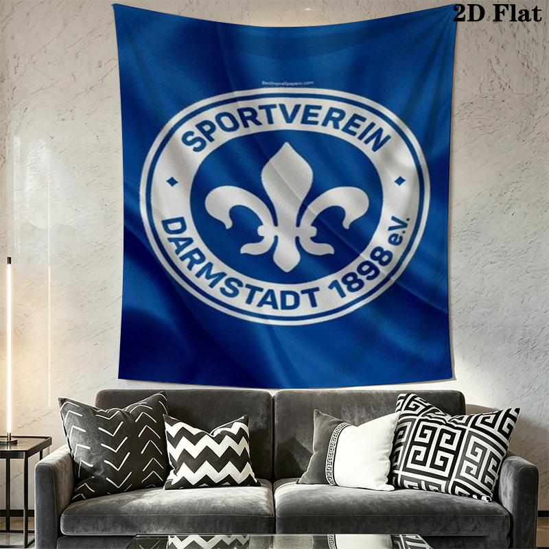 SV Darmstadt 98 Wall Tapestry Aesthetic Wall Hanging Printed Fabric Blanket Decorative Tapestries for Bedroom Living Room Home Decor