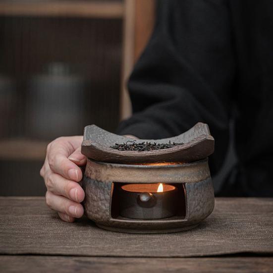 Керамическая грелка для чая, свечная плита для подогрева с подставкой для чайника, диффузор для ароматерапии для подогрева чая, раскрытия аромата, домашний офис, декор для медитации