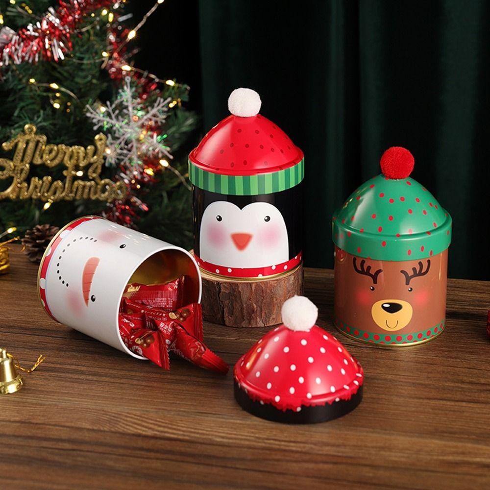 Santa Claus/Snowman/Penguin Christmas Candy Storage Box Christmas Biscuits Cookie Jar  New Year