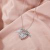 Woman Jewelry Flying Heart Glow Locket with Rose Wings Magic Glow In The Dark Jewelry Necklace