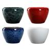 Ceramic Flowerpot Large Circular Opening Planter Pot Colored Glaze Finish Flower Pot