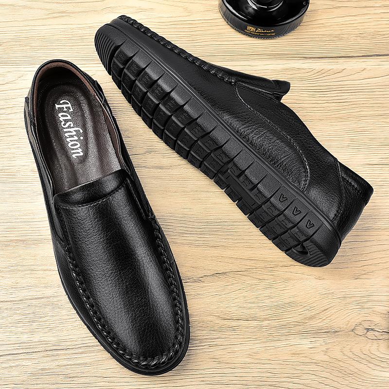 FashionLeather Shoes Man 2024 New Fashion Mens Shoes Classic Business Loafers Men Summer Autumn British Style Leisure Walk Casual Shoes