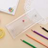 Transparent Pencil Bag Large-Capacity Stationery Pouch Storage Bag  Office School Supplies