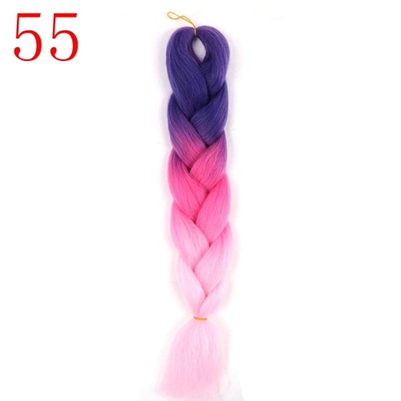 Ombre Synthetic Braiding Hair 88Color Available Crochet Hair Extensions Jumbo Braids Hairstyles