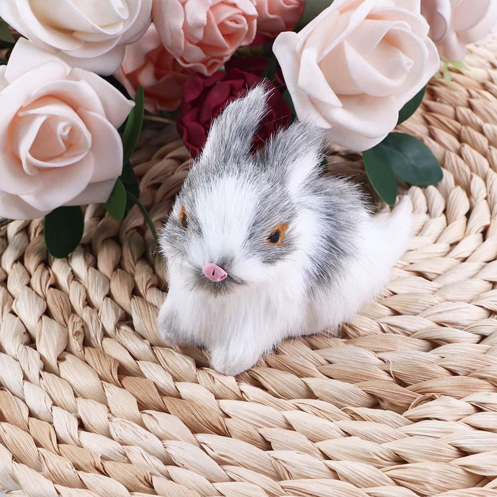 5СМ Милая Модель Меховые Фигурки Подарок на День Рождения Симуляция Кролики Плюшевый Зайчик Детская Игрушка Пасха