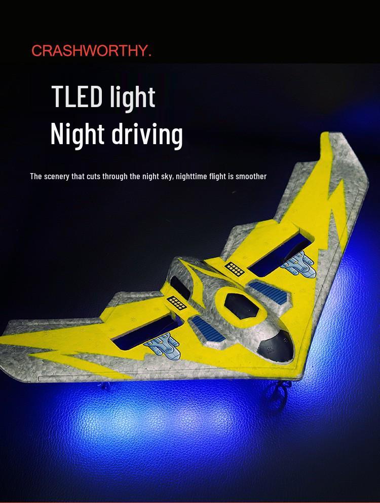 LED Foam Remote-Control Airplane - Crash-Resistant Fixed-Wing Glider Toy