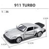 1/36 Porsche 911 Turbo 1978 литой под давлением сплав модель автомобиля металлический имитатор инерционный игрушечный спортивный автомобиль украшение с открывающейся дверью подарочный автомобиль