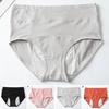 Women Menstrual Panties High Waist Anti-leak Soft Breathable Anti-septic Solid Color