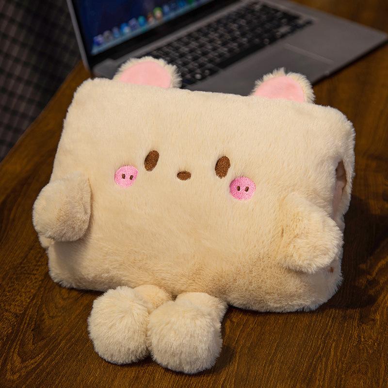 Подушка-грелка для рук двойного назначения, симпатичная маленькая подушка-зверушка для студентов, чехол-грелка для рук, может использоваться в качестве подушки для обеденного перерыва в офисе