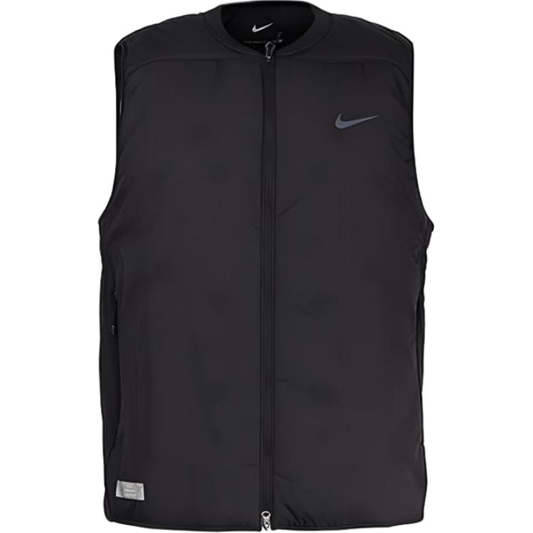Nike Однотонный жилет на молнии с логотипом Мужские жилеты Черный FD4643-010