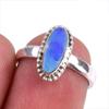 Натуральный австралийский опал, драгоценный камень, ручная работа, кольцо-подарок из серебра 925 пробы, размер 5.5 H0O18