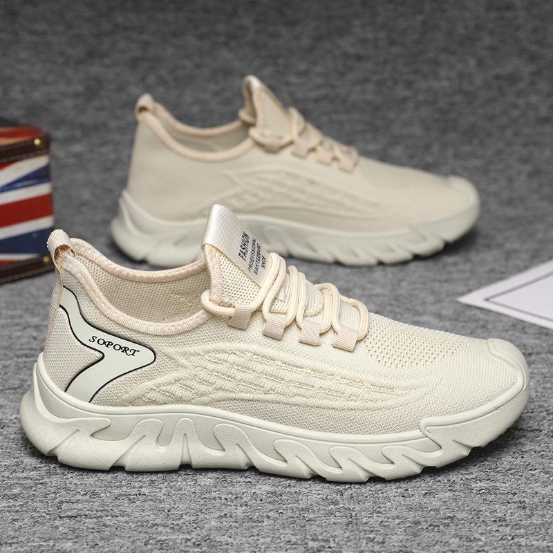 New Summer Breathable Men's Shoes Fly-woven Mesh Thin Soft-soled Sports Shoes Manufacturers Spot Comfortable Running Shoes