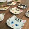 1PC Ceramic Cartoon Cat Head Perfect Housewarming Gift Snack Plates Kitchen Cat Face Ceramic Dish Cute