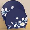 Шапочки для плавания для женщин, мягкие силиконовые шапочки для плавания, большие размеры, длинные волосы, защита ушей, шапочка для плавания с цветочным принтом, аксессуары для бассейна