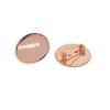 10 Pieces Round Copper Brooch Base Blank Tray 25mm Safety Pins Rose