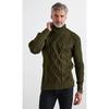 Men's Hair Knitted Diamond Patterned Full Turtleneck Ribbed Thick Knitwear Sweater