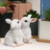 Пасхальный кролик фигурка смола целующийся кролик скульптура маленькая милая статуэтка кролика коллекционные украшения для дома