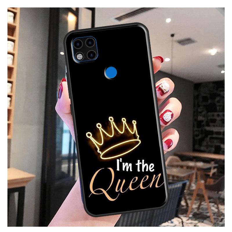 Милый мягкий чехол с короной короля и королевы для Xiaomi Redmi Note 11 Pro Note 10 Pro Note 9 Pro 10S 9S 8T 9A 9C 9T