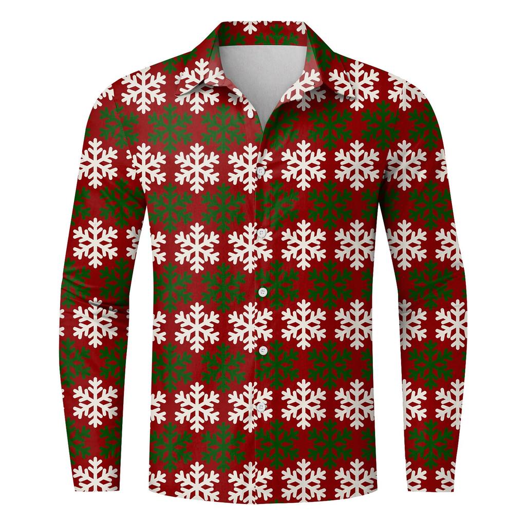 Men'S Casual Loose Fitting Long Sleeved Shirt Fashionable Lapel Shirt Top