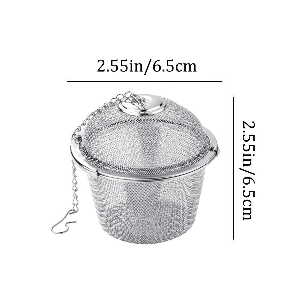 1-3pcs Tea Spice Strainer Seasoning Ball Mesh Herbal Ball Stainlesss Steel Teakettle Locking Tea Filter Reusable Diameter 4.5cm