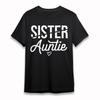 Women's Sisterhood Graphic Tee Chic Auntie Script 100% Cotton Plus Size Tops USA