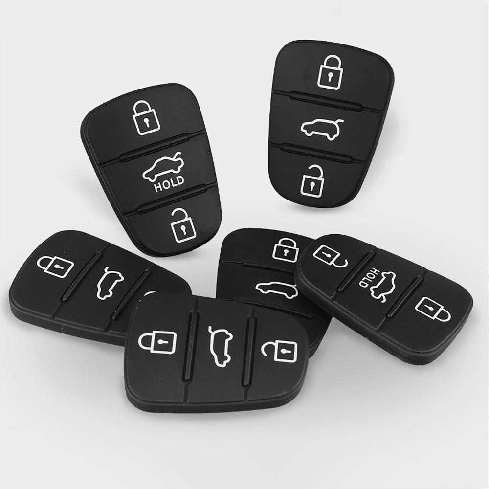 Parts Key Pad Cover Case Car Flip Key Rubber Button Pad 3 Buttons Remote Car Key Shell Rubber Pad