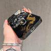 Модный Чехол из Закаленного Стекла с Золотым Рисунком Тигра для iPhone 17 16 15 Pro Max 14 13 12 11 17Air 16E 7 8 Plus XR XS X