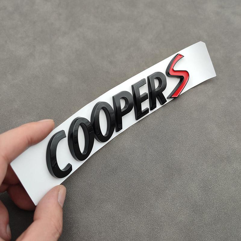 3D ABS Черный Логотип Cooper S Буквы Значок на Багажник Автомобиля Для R55 R56 F56 R50 R52 F55 JCW R53 Cooper S Наклейка Аксессуары