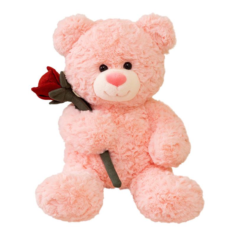 Adorable Brown And Pink Teddy Bear Plush Toy Perfect For Girlfriend Valentine's Gift