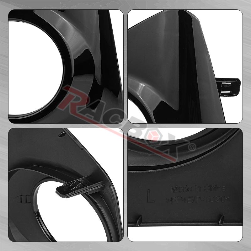 Car Front Left Right Fog Light Lamp Trim Cover Bezel Frame for Toyota Corolla S 2014 2015 2016 Parts Replacement Glossy Black