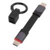 Кабель USB 4.0 40 Гбит/с для передачи данных PD 60 Вт, короткий кабель для быстрой зарядки типа C для Thunderbolt 3
