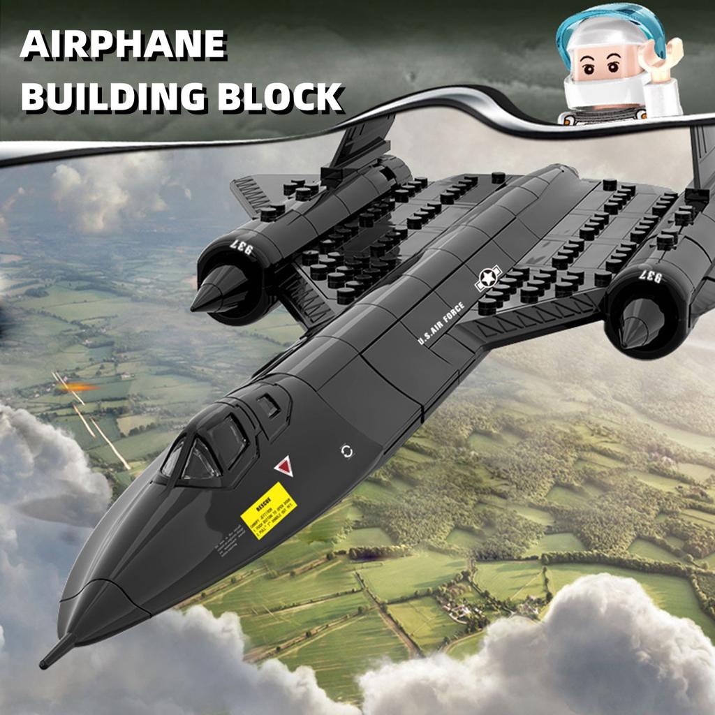 SR-71 Blackbird Разведывательный Самолет ВВС США Модель Истребителя Конструктор Игрушка Детские Конструкторы Подарок 183 детали