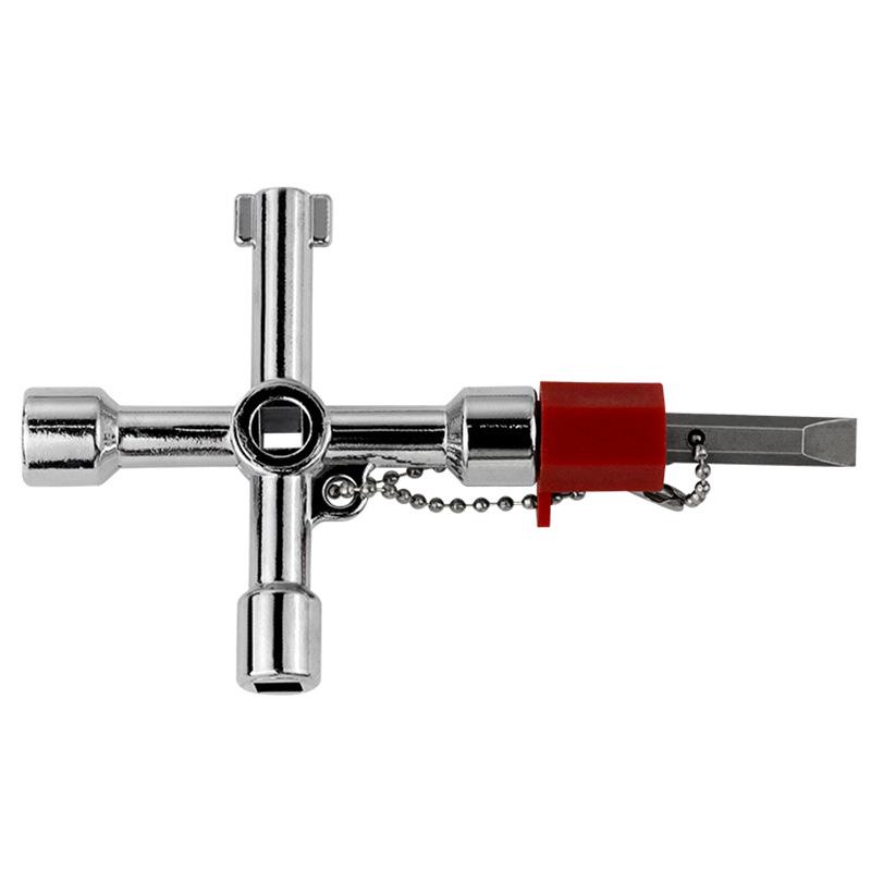 4-в-1 Треугольный Квадратный Ключ-Трещотка для Шкафов Управления Лифтом с Крышкой