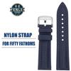 Для BLANCPAIN Совместный бренд Fifty Fathoms Five Oceans Нейлон силиконовое дно Ремешок для часов Черный Мужской холщовый браслет 22 мм Ремешок для часов
