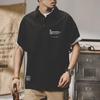 Мужская рубашка-поло свободного кроя с коротким рукавом 2022 года в стиле ретро