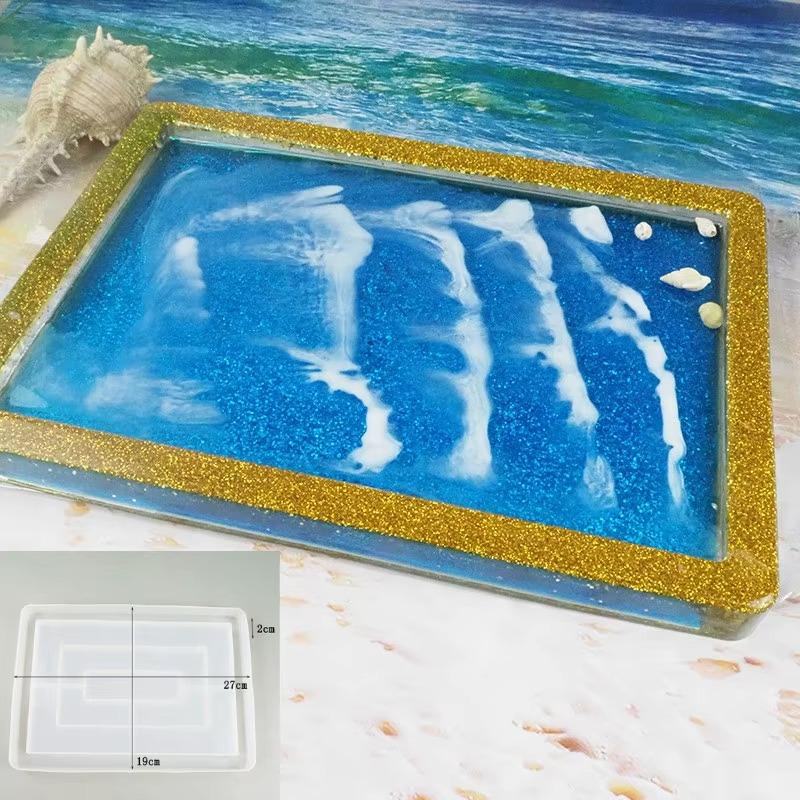 Форма для фруктов из эпоксидной смолы своими руками, набор подносов для фруктов, прямоугольный большой поднос, подставка для хранения, поднос, силиконовая форма из смолы