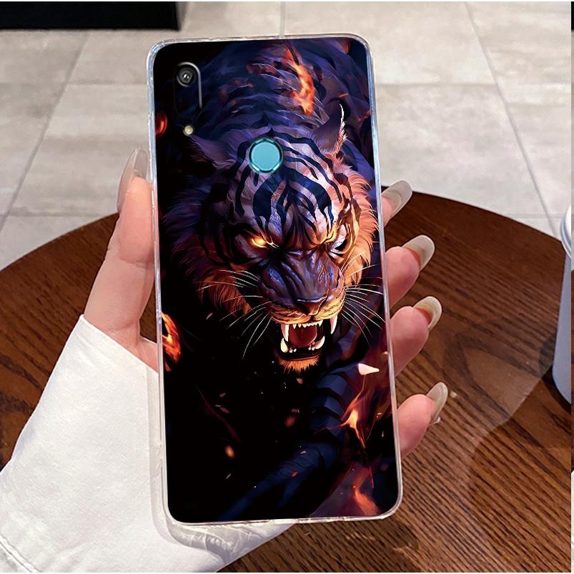 Для Huawei Y6 Y6s 2019 Чехол MRD-LX1 MRD-LX3 Милый Кролик с Сердечками Прозрачный Мягкий Силиконовый Задняя Крышка Huawei Y6 Pro 2019 MRD-LX2 Funda