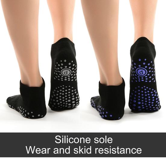 2 Pairs Non-slip Yoga Socks Short Tube Soft Breathable Cotton Socks Professional Dance Ballet Pilates Fitness Women Sports Grip Socks