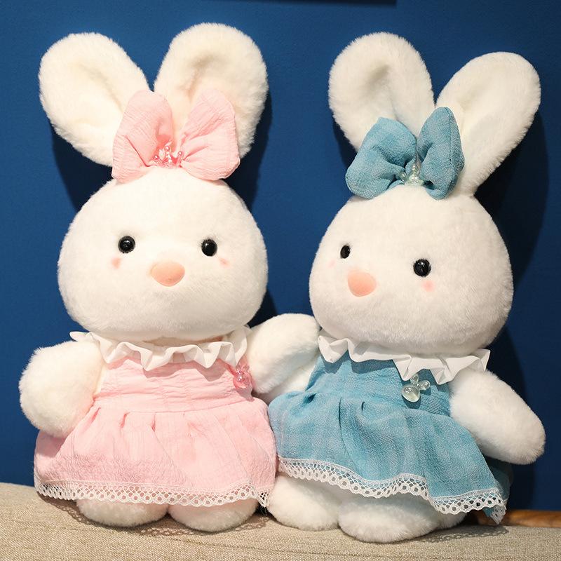 Girly Heart Pink Skirt Bunny Doll Plush Toy Elephant Doll Children Sleeping Soothing Doll
