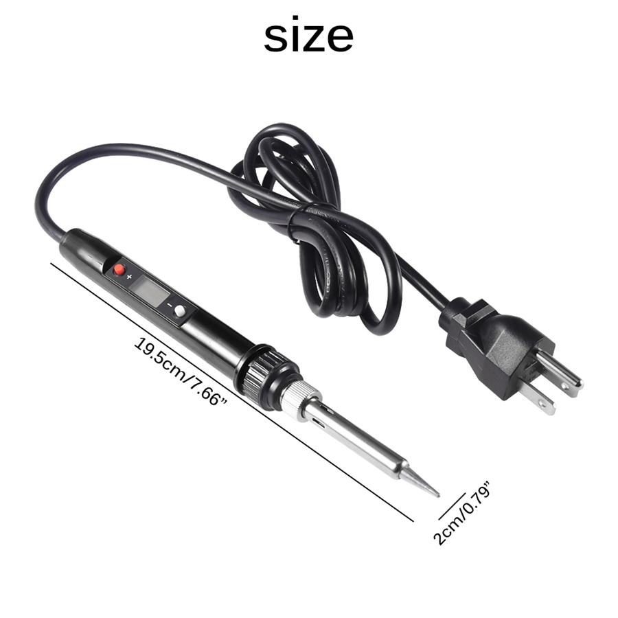 80 Вт ЖК-цифровой регулируемый по температуре электронный паяльник для сварки, вилка для Великобритании