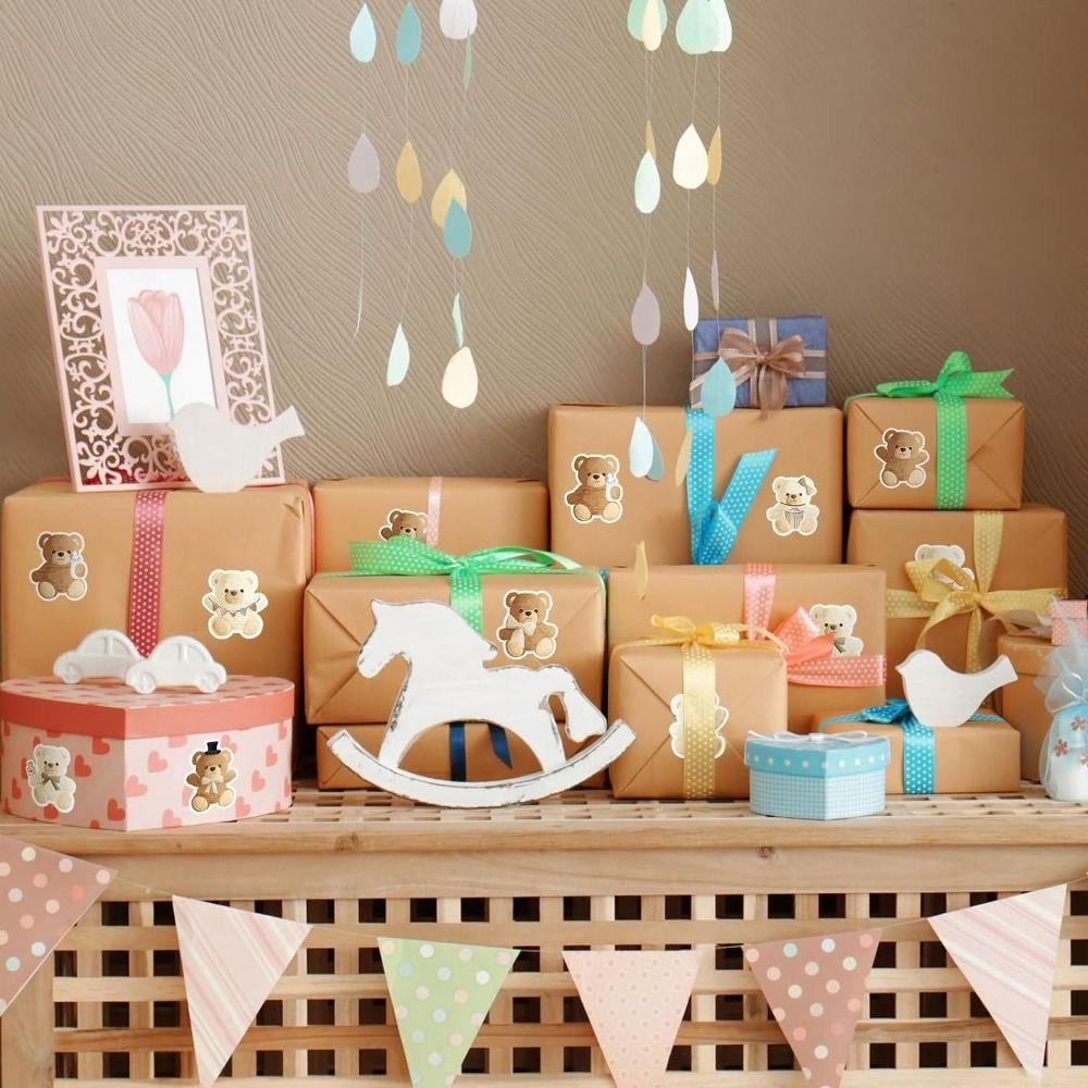 500 шт. аксессуаров для рукоделия, милые наклейки с медведями, разноцветные наклейки каваи с медведями, забавные наклейки для скрапбукинга