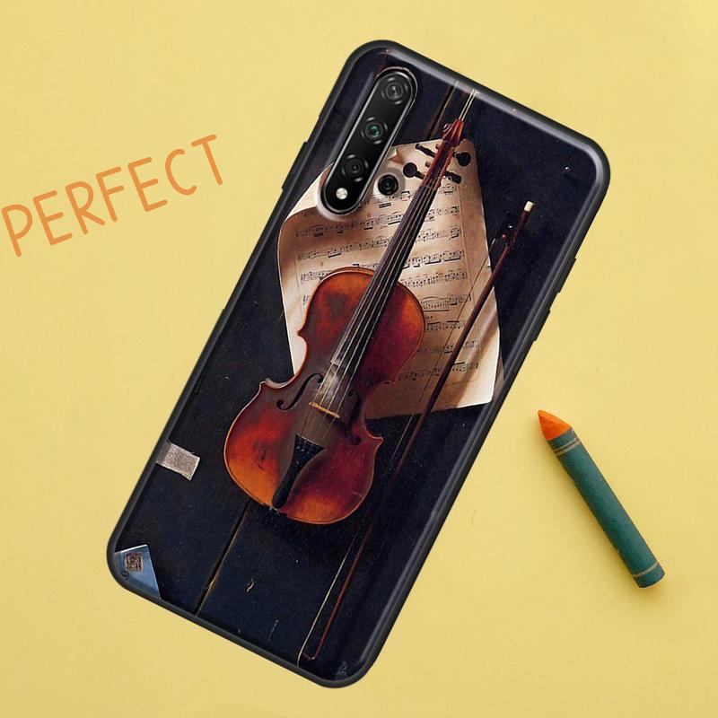 Music Violin For Huawei Nova 5T 9 10 SE 7i 8i 11i 12i Y60 Y61 Y70 Y72 Y73 Y90 Y91 P20 P30 P40 Lite Case